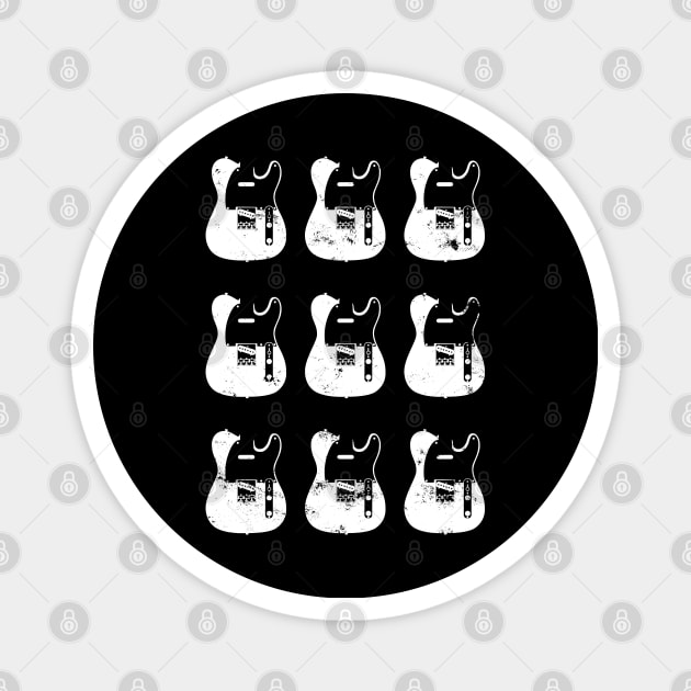 T-Style Electric Guitar Bodies Dark Theme Magnet by nightsworthy